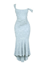 Corset Bodice Jacquard Mermaid High-Low Midi Occasion Dress